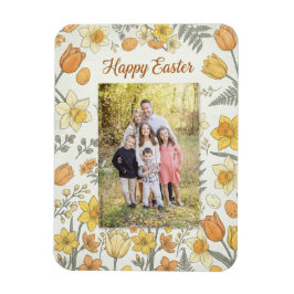 Elegant Floral Easter Blessings Brunch Invitation Magnet