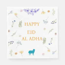 Elegant Floral Eid al-Adha Table Paper Design Pappersservett