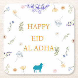Elegant Floral Eid al-Adha  Underlägg Papper Kvadrat