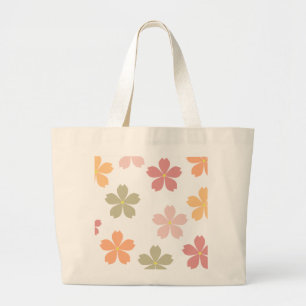 Elegant floral estetisk jätte tote jumbo tygkasse