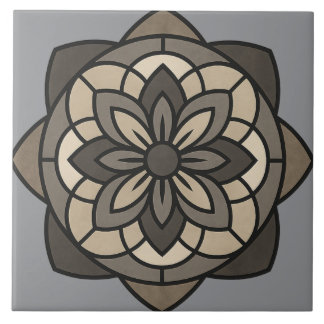 Elegant Floral Geometry Kakelplatta
