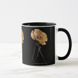 Elegant Floral Goddess Fashion Illustration Mug Mugg