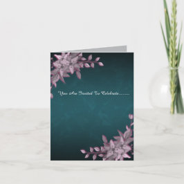 Elegant Floral Graduation Folded Invitation Kort