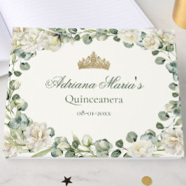 Elegant Floral Greenery Quinceanera Gästböcker