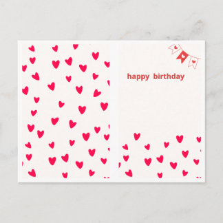 Elegant Floral Happy Birthday Greeting Card Vykort