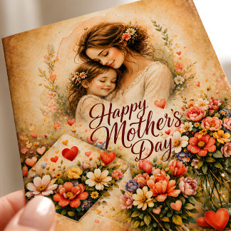 Elegant Floral Happy Mother’s Day Card  Kort