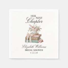 Elegant Floral Her Next Chapter Bridal Shower Pappersservett