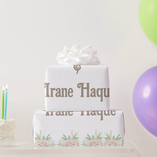 Elegant Floral Islamic Nikah Ceremony Invitation Presentpapper (Festgåvor)