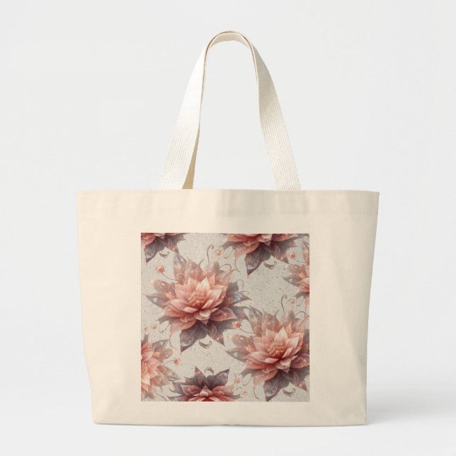 Elegant Floral Jumbo Tote Bag – Stylish & Spacious Jumbo Tygkasse (Framsidan)
