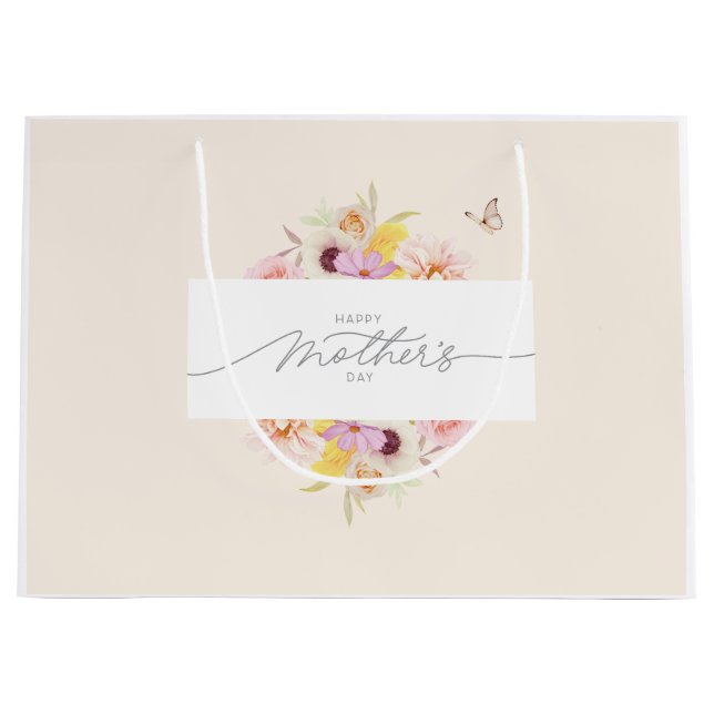 Elegant Floral Mother's Day Gift Bag (Framsidan)