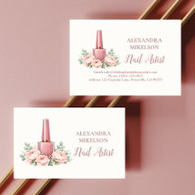 Elegant Floral Nagelkonstnär Företag