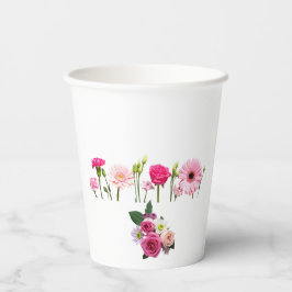 Elegant Floral Paper Cups – Soft Botanical Design