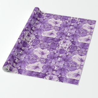 Elegant floral pattern in purple tones presentpapper