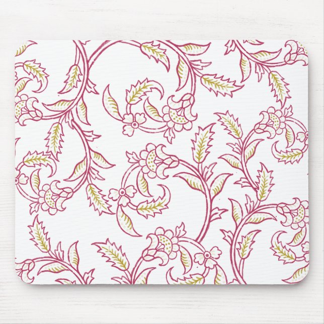 Elegant Floral Pattern Mouse Pad – Aesthetic Works Musmatta (Framsidan)