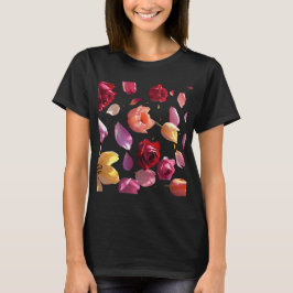 Elegant Floral Petal Modern Botanical Fashion T Shirt