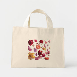 Elegant Floral Petal Tote Bag | Modern Design Mini Tygkasse
