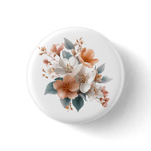 Elegant Floral Pinback Button 💐✨