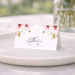 Elegant Floral Place Card Placeringskort