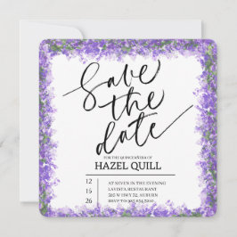 Elegant Floral Quinceañera Save the Date Spara Datumet