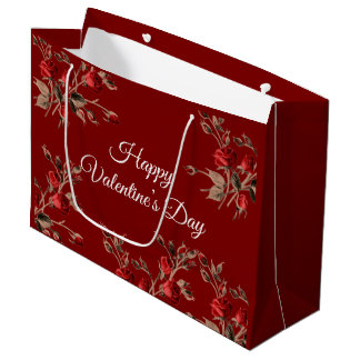 Elegant Floral Red Happy Valentine’s Day