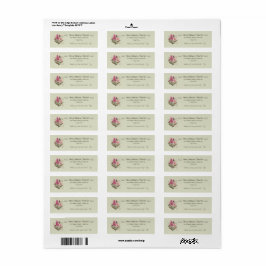 Elegant Floral Return Address Labels for Florists Returadress Etikett