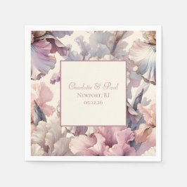 Elegant Floral Romantic Classic Blush Wedding  Pappersservett