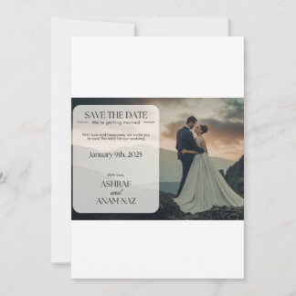 Elegant Floral Save the Date Card – Modern Wedding Spara Datumet