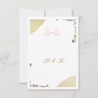 Elegant Floral Save The Date Card Spara Datumet