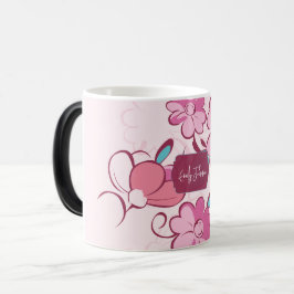 Elegant Floral Script Custom Name Magisk Mugg