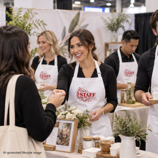 Elegant Floral STAFF Apron | Shop, Café & Event St Förkläde