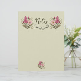 Elegant Floral Stationery Paper for florist Brevhuvud