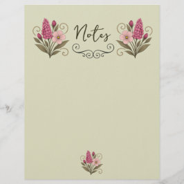 Elegant Floral Stationery Paper for florist Brevhuvud