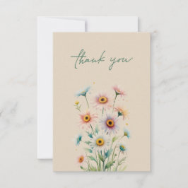 Elegant Floral Thank You Card Tack Kort