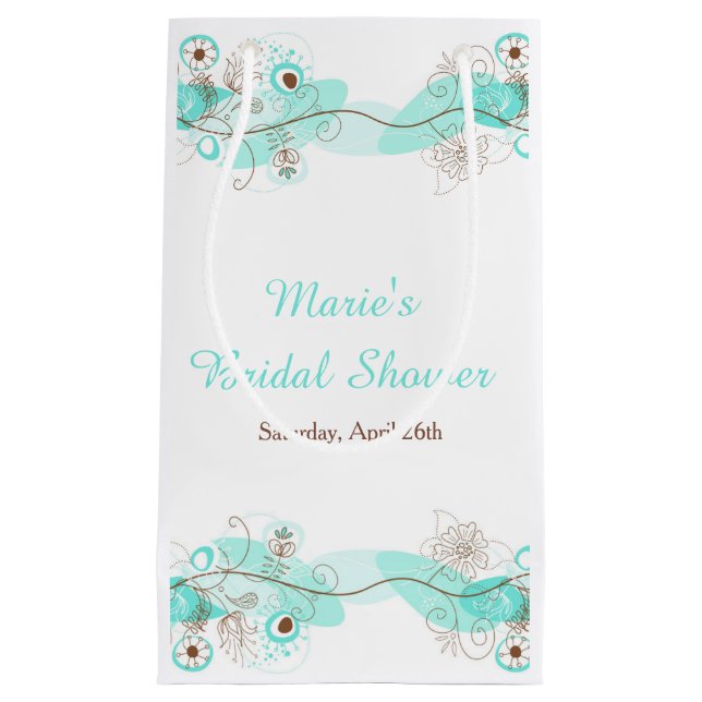 Elegant Floral Twist Bridal Shower in Turquoise (Framsidan)