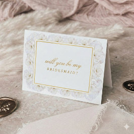 Elegant Floral vill du vara brudtjänsteflicka? Tack Kort