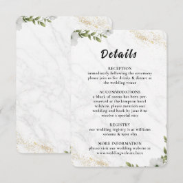 Elegant Floral Wedding Enclosure Card  Tilläggskort