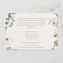 Elegant Floral Wedding Enclosure Card | Watercolor Tilläggskort