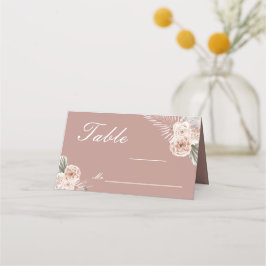 Elegant Floral Wedding Folded Place Card Placeringskort