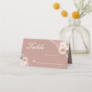 Elegant Floral Wedding Folded Place Card Placeringskort