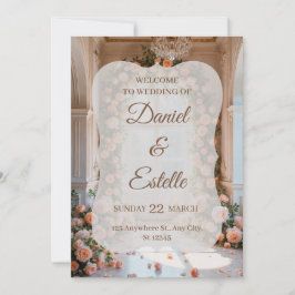 Elegant Floral Wedding Invitation | Editable Weddi Inbjudningar