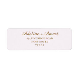 Elegant Floral Wedding Invitation Returadress Etikett