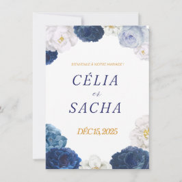 Elegant Floral Wedding Invitation | Romantic Weddi Inbjudningar