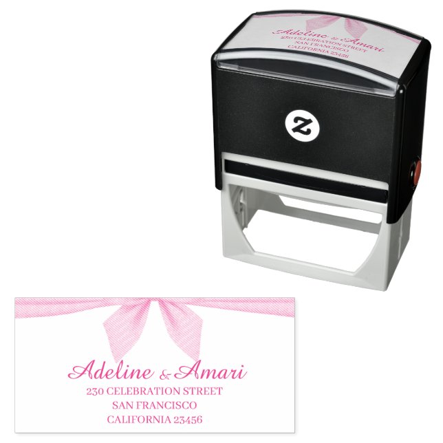 Elegant Floral Wedding Invitation Självfärgande Stämpel (In Situ)