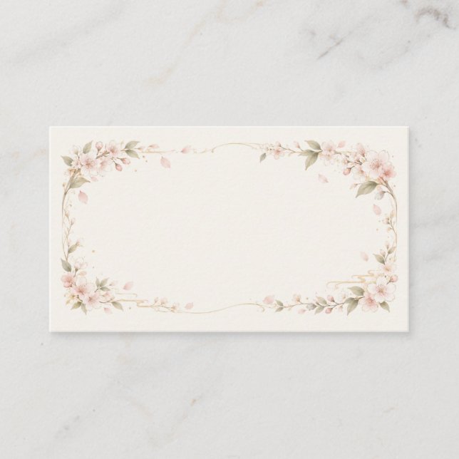 Elegant Floral Wedding Invitation | Soft Botanical Tilläggskort (Framsida)