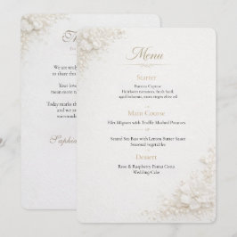 Elegant Floral Wedding Menu Template  Meny