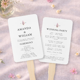 Elegant Floral Wedding Program