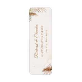 Elegant Floral Wedding Return Address Label  Returadress Etikett