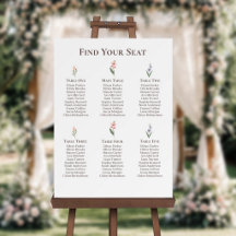 Elegant Floral Wedding Seating Chart