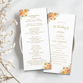 Elegant Floral Wedding With Spring Flowers Program