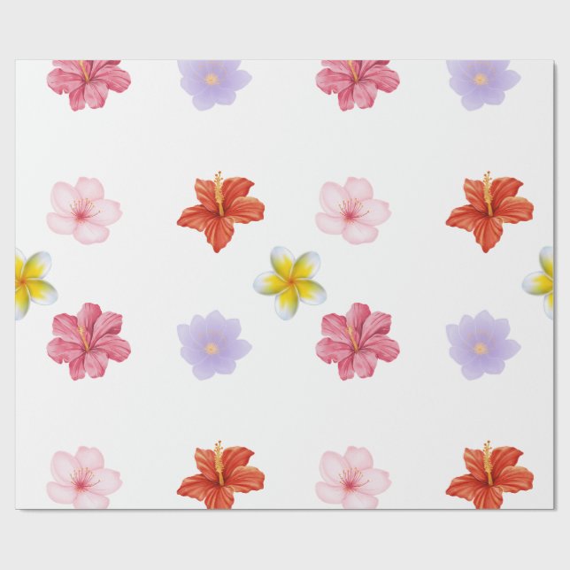 Elegant Floral Wrapping Paper Presentpapper (Platt)